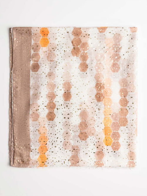 Textured fabric with abstract pattern on a white background